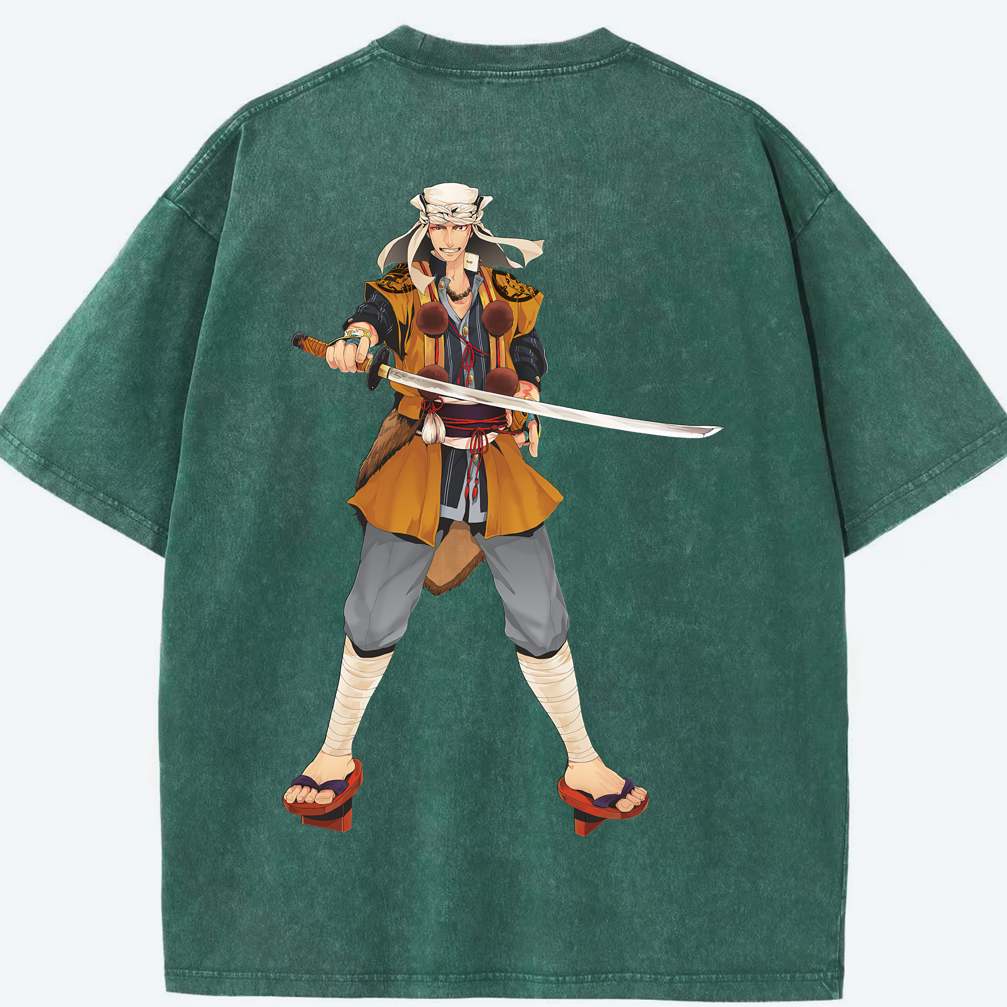 （画像用） 刀剣乱舞 Touken Ranbu 綿100% ヴィンテージ風 半袖Tシャツ（背面プリント）